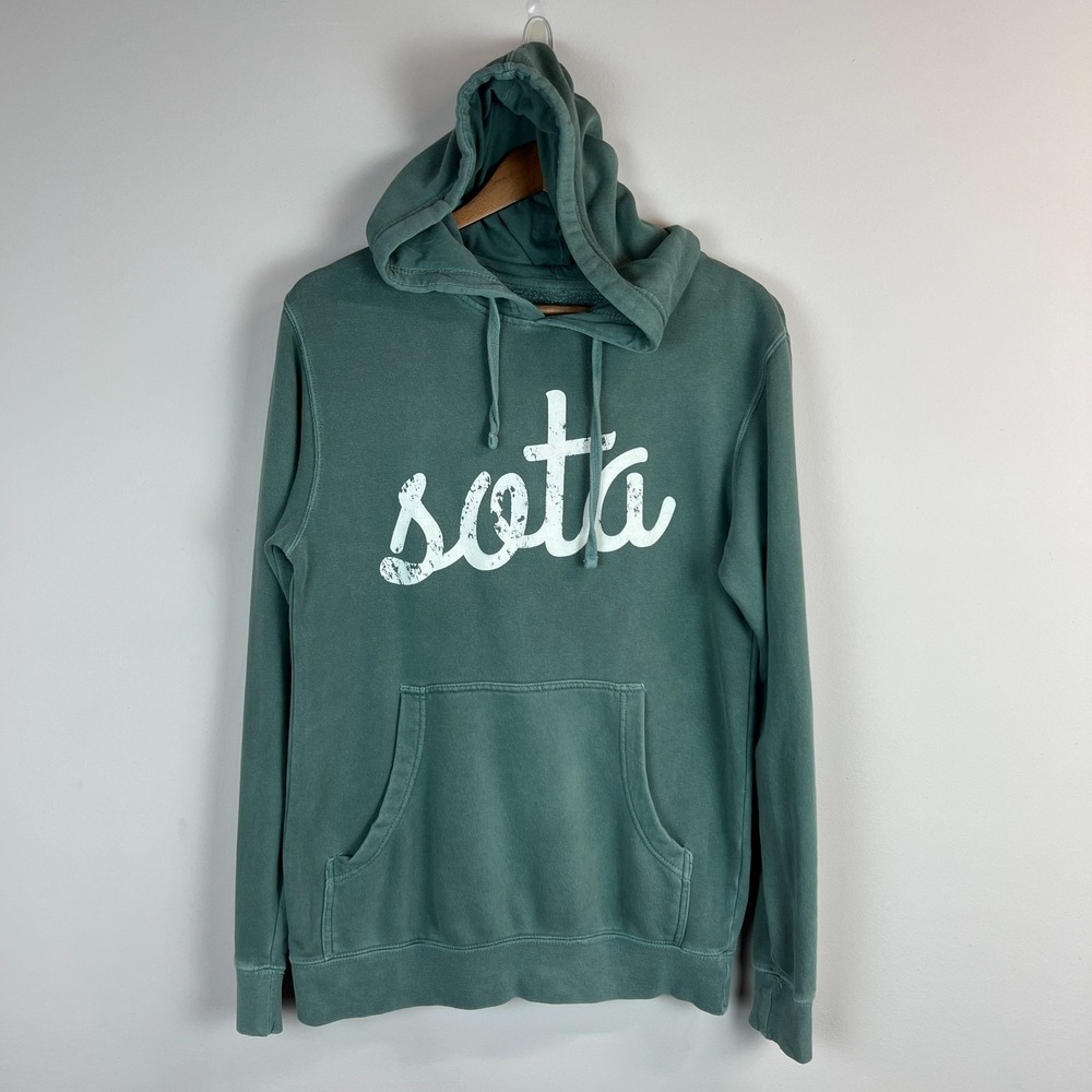 Sota Clothing Hoodie Sweatshirt Womens XS Green Minnesota Casual Lounge Comfy